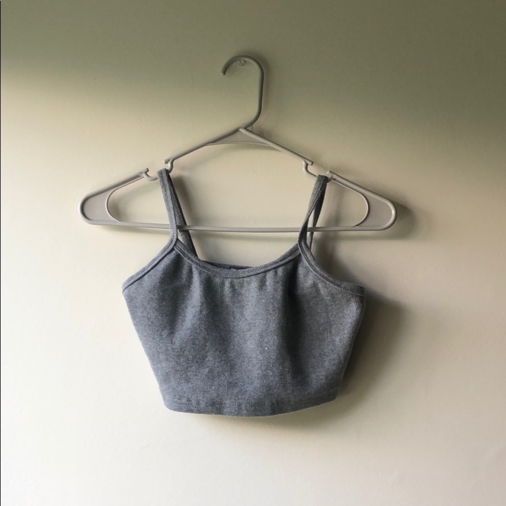 Grey Crop Tank Top